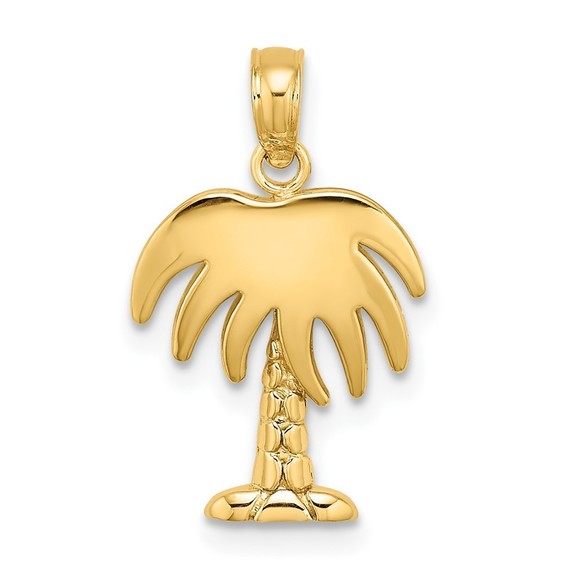10K Gold Charleston Palm Tree Charm - Picture 1 of 4